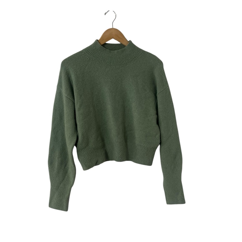 & OTHER STORIES Green Mock Long Sleeve Sweater Top - Picture 2 of 5